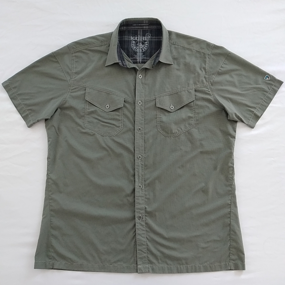 Kuhl Olive Button Down Casual Shirt